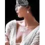 Hanpabum Pearls Pedent Necklace Drop Dangle Earring for Women Wedding Cubic Zirconia Elegant Charming Jewelry Set