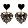 ZHUPI Crystal Trendy Stud Earrings Jewelry Heart Earrings Black Rhinestone Drop Dangle Long Earrings, Fashion Jewelry for Women Girls ZHUPI Crystal Trendy Stud Earrings Jewelry Heart Earrings Black Rhinestone Drop Dangle Long Earrings, Fashion Jewelry for Women Girls