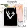 Campsis Wedding Bridal Necklace Set Crystal Rhineaton Necklace Earring Jewelry for Women and Girls Campsis Wedding Bridal Necklace Set Crystal Rhineaton Necklace Earring Jewelry for Women and Girls