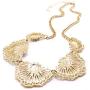 T-Doreen Gold Collar Necklace for Women Boho Round Flower Rhinestone Bib Statement Necklaces