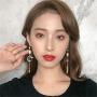 Asymmetrical Stars and Moon Dangle Stud Earrings for Women Planet Earrings with Clear Crystal for Girls