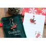 Fun Cardinal jewelry Red Bird Dangle Earrings Silver Plated Dangling Christmas Earrings Gifts Holiday Party Decorations with Message Card & Velvet Bag