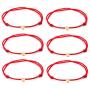 18K Gold Plated Heart String Bracelets For Women Men Teen Girls Boys Adjustable Hand-woven Nylon Red Black Rope Cord Thread Gift Minimalist Jewelry, 2/6pcs