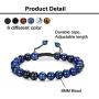 FUNRUN JEWELRY 6PCS Bead Bracelets for Men Women Natural Stone Mala Bracelet