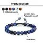FUNRUN JEWELRY 6PCS Bead Bracelets for Men Women Natural Stone Mala Bracelet FUNRUN JEWELRY 6PCS Bead Bracelets for Men Women Natural Stone Mala Bracelet
