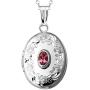 Finejewelers Sterling Silver Birthstone Locket Pendant Necklace
