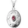 Finejewelers Sterling Silver Birthstone Locket Pendant Necklace Finejewelers Sterling Silver Birthstone Locket Pendant Necklace