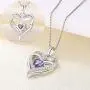 YL Womens Heart Necklace Sterling Silver Filigree Love Heart Pendant Cubic Zirconia Jewelry YL Womens Heart Necklace Sterling Silver Filigree Love Heart Pendant Cubic Zirconia Jewelry