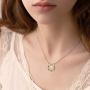 POPLYKE Sunflower Daisy Necklace S925 Sterling Silver Horseshoe Pendant Necklace for Women