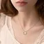 POPLYKE Sunflower Daisy Necklace S925 Sterling Silver Horseshoe Pendant Necklace for Women