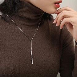 Lariat Necklace Bar Pendant Necklace Y Necklaces for Women Gold Silver Necklace Dainty Jewelry Gift Lariette Necklace