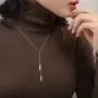 Lariat Necklace Bar Pendant Necklace Y Necklaces for Women Gold Silver Necklace Dainty Jewelry Gift Lariette Necklace Lariat Necklace Bar Pendant Necklace Y Necklaces for Women Gold Silver Necklace Dainty Jewelry Gift Lariette Necklace