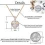 EVEVIC Swarovski Crystal Heart Pendant Necklaces for Women 14K Gold Plated Dainty Necklace Jewelry