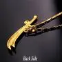 U7 Islamic Muslim Jewelry 18K Gold Plated Engraved Imam Ali Sword Dhul-Fiqar Zulfiqar Necklace U7 Islamic Muslim Jewelry 18K Gold Plated Engraved Imam Ali Sword Dhul-Fiqar Zulfiqar Necklace