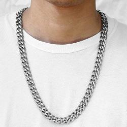 Trendsmax 15mm Curb Cuban Chain Link Necklace for Men Women Heavy 316L Stainless Steel Silver Gold Color 18 20 24 30 inch