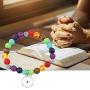 WSNANG Mustard Seed Bracelet 7 Chakra Beads Elastic Jewelry Bracelet Religious Jewelry Inspirational Christian Gift