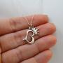 FashionJunkie4Life Sterling Silver Queen B with Crown and Stinger Pendant Necklace, 18'' Chain, Queen Bee