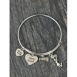 Infinity Collection Cheer Coach Bracelet- Cheerleading Coach Bracelet- Bangle Bracelet- Cheer Jewelry - Perfect Thank You Gift for Cheer Coaches