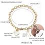 Link Bracelet Women,Adjustable Heart Link Bracelets Ladies Stainless Steel Bracelet for Girlfriend Birthday Mothers Day gifts