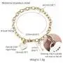 Link Bracelet Women,Adjustable Heart Link Bracelets Ladies Stainless Steel Bracelet for Girlfriend Birthday Mothers Day gifts