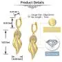 Top Plaza Womens Girls Gold Plated Cubic Zirconia Jewelry Set Fashion Elegant Rhinestone Tail Statement Necklace Earrings Set for Weddings, Brides, Formals, Prom Top Plaza Womens Girls Gold Plated Cubic Zirconia Jewelry Set Fashion Elegant Rhinestone Tail Statement Necklace Earrings Set for Weddings, Brides, Formals, Prom