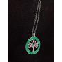 DMOMSA Elegant gem Green Tree of Life Pendant Lucky Necklace Charm Jewelry Suitable for Womens Birthday Gifts, Valentines Day, Mothers Day