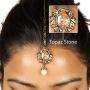 MUCH-MORE Sleek Design Gold Plated Maang Tikka for Girls & Kids & Women