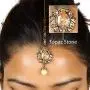 MUCH-MORE Sleek Design Gold Plated Maang Tikka for Girls & Kids & Women