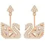 Swarovski Crystal Facet White Swan Rose Gold-Plated Earrings Swarovski Crystal Facet White Swan Rose Gold-Plated Earrings