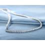GEMSME 18K White Gold Plated 4.00mm Round Cubic Zirconia Classic Tennis Necklace 18 Inch