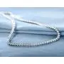 GEMSME 18K White Gold Plated 4.00mm Round Cubic Zirconia Classic Tennis Necklace 18 Inch GEMSME 18K White Gold Plated 4.00mm Round Cubic Zirconia Classic Tennis Necklace 18 Inch