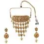 Efulgenz Indian Bollywood Traditional 14 K Gold Plated Kundan Pearl Wedding Tassel Choker Necklace Earrings Jewelry Set Efulgenz Indian Bollywood Traditional 14 K Gold Plated Kundan Pearl Wedding Tassel Choker Necklace Earrings Jewelry Set