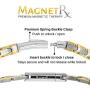MagnetRX® Titanium Magnetic Therapy Necklace - Natural Pain Relief for Neck Arthritis, Back, Shoulder Pain, Headache and Migraine Relief Magnetic Necklace (Silver & Gold, 19.25 Inches)