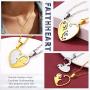 FaithHeart Yin Yang Necklace, Personalized Engraving Stainless Steel/18K Gold Plated Puzzle Pendant Jewelry for Couples with Adjustable Rolo Chain