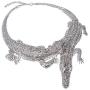 Fashion Silver/Gold/Rose Gold Adjustable Snake/Crocodile Alligator/Scorpion Chain Choker Collar Statement Bib Necklace/Jewelry Set for Women/Men/Teens
