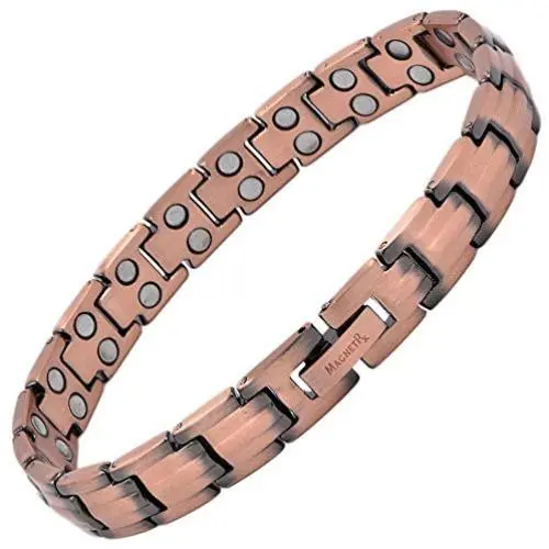 MagnetRX® Women’s Pure Copper Magnetic Bracelet - Ultra Strength Magnetic Therapy Copper Bracelet for Arthritis Pain Relief & Carpal Tunnel - Adjustable Length with Sizing Tool MagnetRX® Women’s Pure Copper Magnetic Bracelet - Ultra Strength Magnetic Therapy Copper Bracelet for Arthritis Pain Relief & Carpal Tunnel - Adjustable Length with Sizing Tool