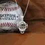 Honolulu Jewelry Company Sterling Silver Baseball Back Catcher Mask Necklace Pendant with 18'' Box Chain Honolulu Jewelry Company Sterling Silver Baseball Back Catcher Mask Necklace Pendant with 18'' Box Chain