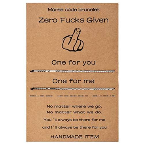 Ldurian Morse Code Bracelets for Women/Couple Bracelets Friendship Bracelets/Jewelry Gifts for Best Friends, Family, BF Or GF/Valentine Inspirational Gifts for Her