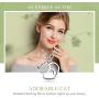 BAMOER 925 Sterling Silver Expandable Cat Ring Earrings Adjustable Chain Bracelet for Women
