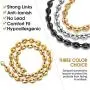 ChainsHouse Stainles Steel Coffee Beans Link Necklace for Men Women 18K Real Gold Plated Chain, 18''-30'',Send Gift Box ChainsHouse Stainles Steel Coffee Beans Link Necklace for Men Women 18K Real Gold Plated Chain, 18''-30'',Send Gift Box