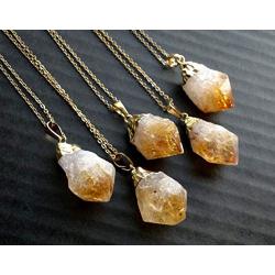 Genuine 925 Sterling Silver Small Tiny Raw Amethyst Citrine Gemstone Necklace 18 inch Healing Crystals Chakra Stones Fine Jewelry Women Girls Birthday Mothers Gifts