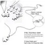 U7 Free Engraving Puzzle Necklace Set of 2/3/4/5/6/7/8 Piece Pendant with Rolo Cable Chain 22'' Personalized BFF/Family/Team Member/Classmates Names Jewelry Sets