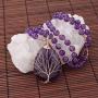 Top Plaza Natural Stone Beads Healing Crystal Necklace Tree of Life Wire Wrapped Teardrop Gemstone Pendant Jewelry for Womens Girls Mother