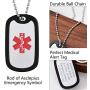 Custom4U Diabetic Medical Alert Necklace for Men Personalized Emergency ID Pendant Eliquis/Blood Thinner/Epilepsy Alert Disease Awareness Jewelry