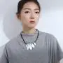 Chunky Silver Gold Pendant Black Leather Choker Necklace for Women Fashion Jewelry Chunky Silver Gold Pendant Black Leather Choker Necklace for Women Fashion Jewelry