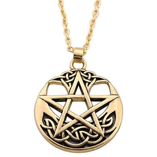 fishhook Wicca Pentacle Pentagram Venus Talisman for Protection Pendant Necklace