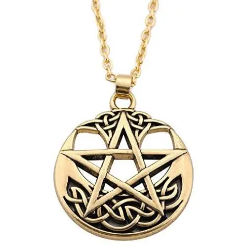 fishhook Wicca Pentacle Pentagram Venus Talisman for Protection Pendant Necklace fishhook Wicca Pentacle Pentagram Venus Talisman for Protection Pendant Necklace