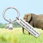 WSNANG Elephant Gift Elephant Lover Gift You are Amazing As You are Stronger Than You Know Keychain Inspiration Elephant Graduation Gift for Graduate Friend