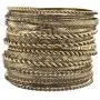 Lux Accessories Flower Mixed Metal Aztec Multi Bangle Set Lux Accessories Flower Mixed Metal Aztec Multi Bangle Set