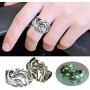 Womens Mens Ring 1Pc Women and Men Allergy Free Glow in The Dark Luminous Dragon Ring Party Gifts